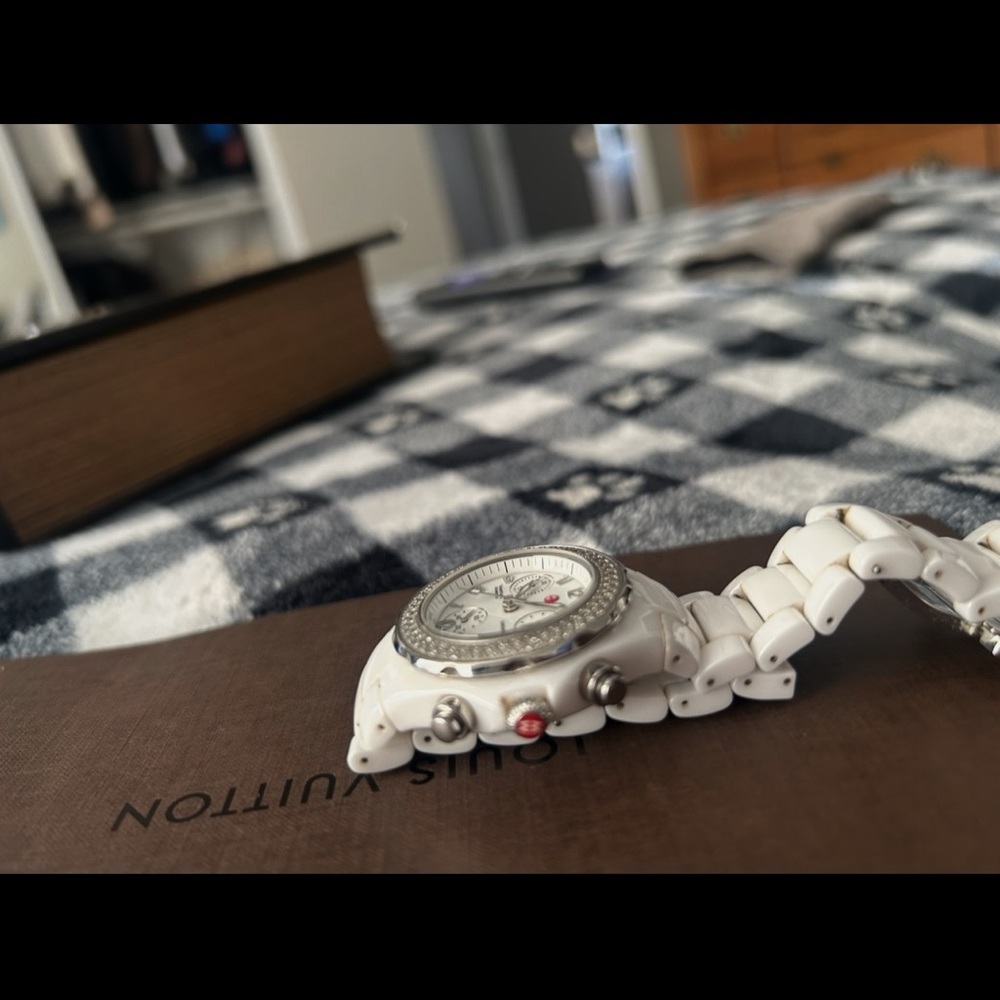 Michele White with Diamonds Women's Watch - Picture 3 of 8